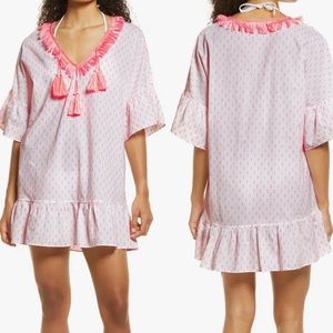 NWT Lilly Pulitzer Kipper Cover-Up Tunic Dress - in Tangelo Neon Clip - Size S/M